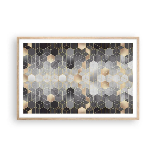 Poster in light oak frame - Diamond Composition - 91x61 cm