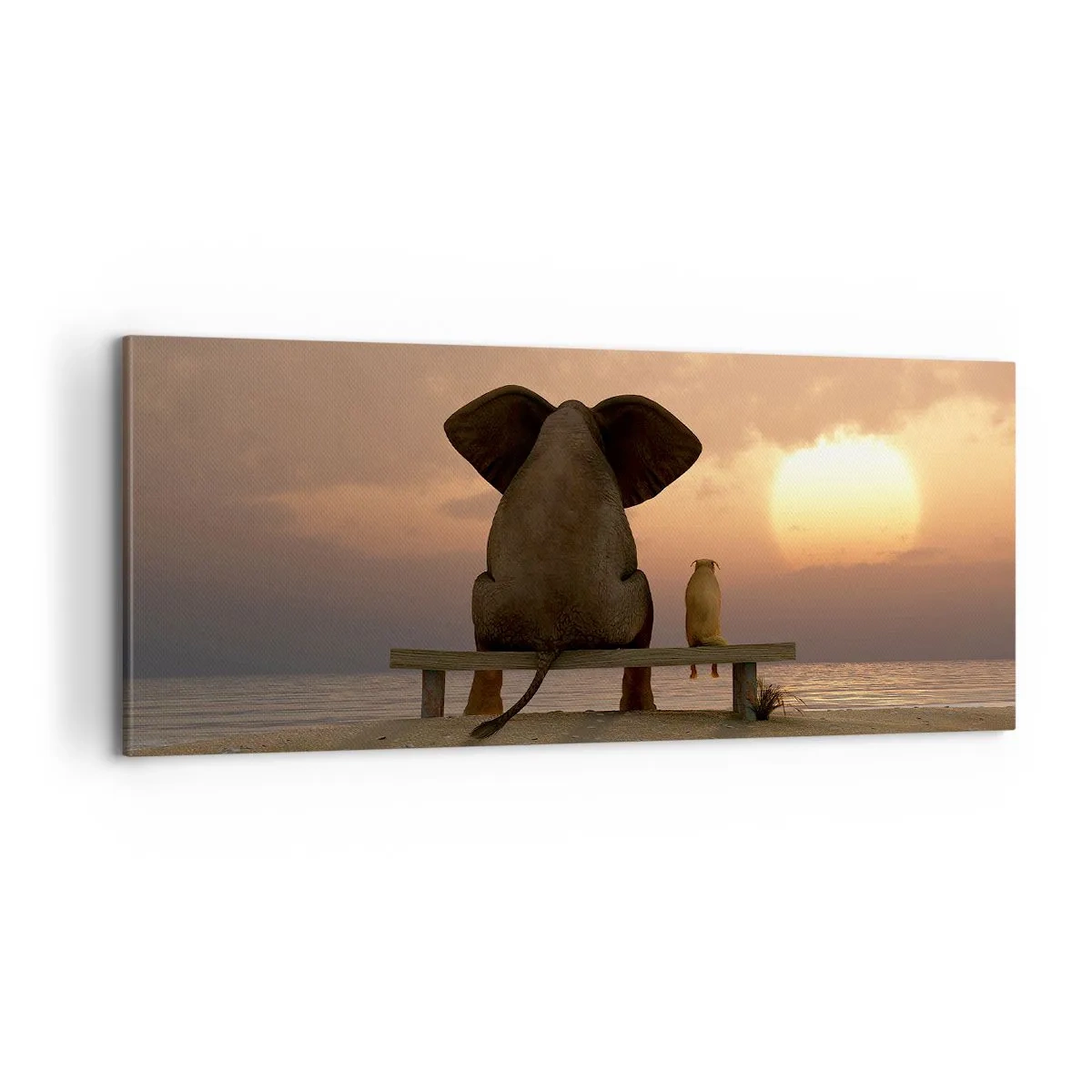 Canvas picture - It Feels Good to Be Quiet Together - 100x40 cm