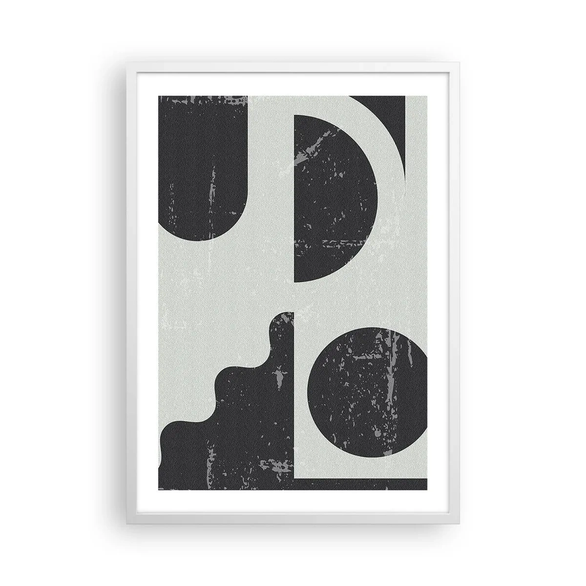 Poster in white frmae - Composition Above and Under - 50x70 cm