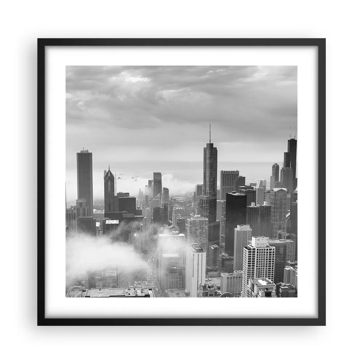 Poster in black frame - American Landscape - 50x50 cm