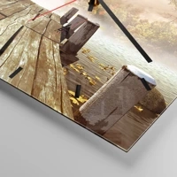 Clock face with lines