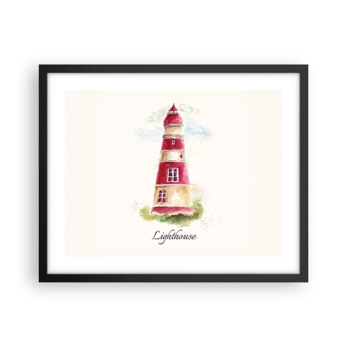 Poster in black frame - Around It the Weather Is Always Nice - 50x40 cm