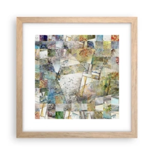 Poster in light oak frame - Geometric Reshuffling - 30x30 cm