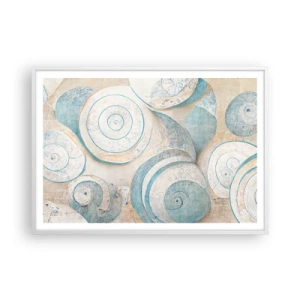 Poster in white frmae - What Does a Shell Hide? - 100x70 cm