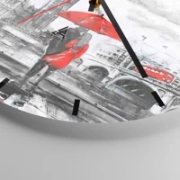 Clock face with lines