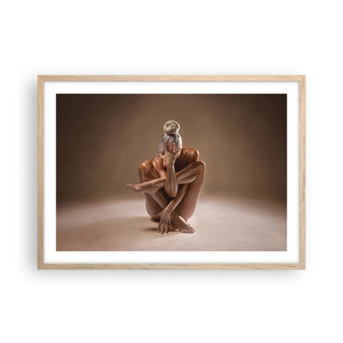 Poster in light oak frame - Unity of Body and Spirit - 70x50 cm