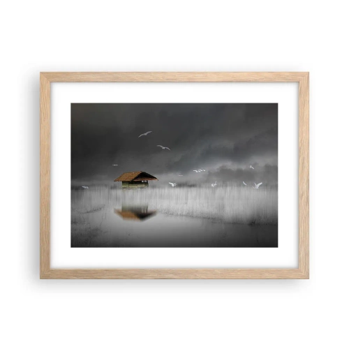 Poster in light oak frame - Shelter from the Rain - 40x30 cm