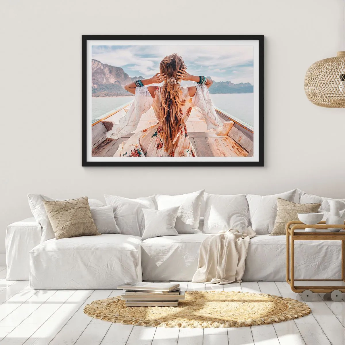 Poster in black frame - On the Way to Happiness - 40x30 cm