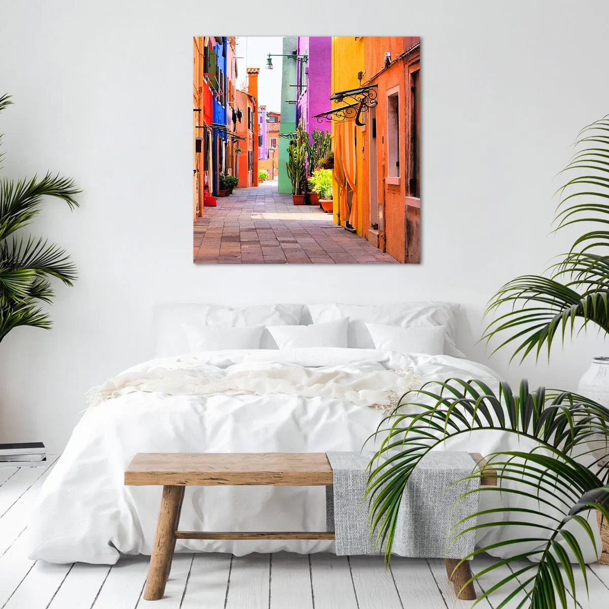 Canvas picture - Rainbow Alley - 50x50 cm