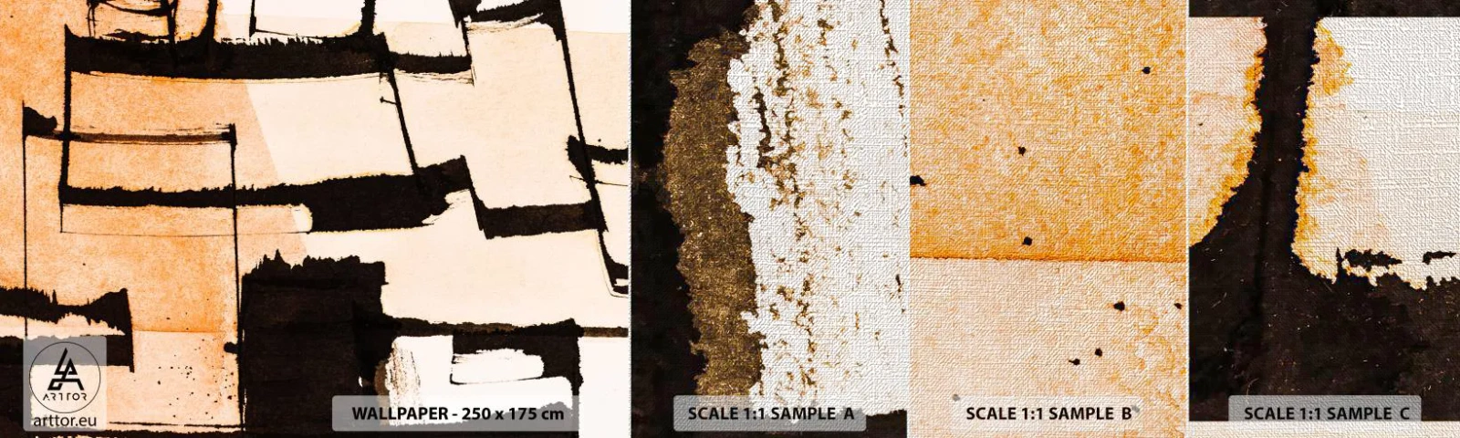 Photo Wallpaper Sample Premium Canvas - Order After All - Abstraction, Piece, Painting - 100x30 cm