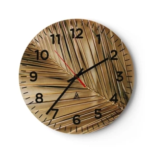 Wall clock - Clock on glass - Natural Colonnade - 40x40 cm