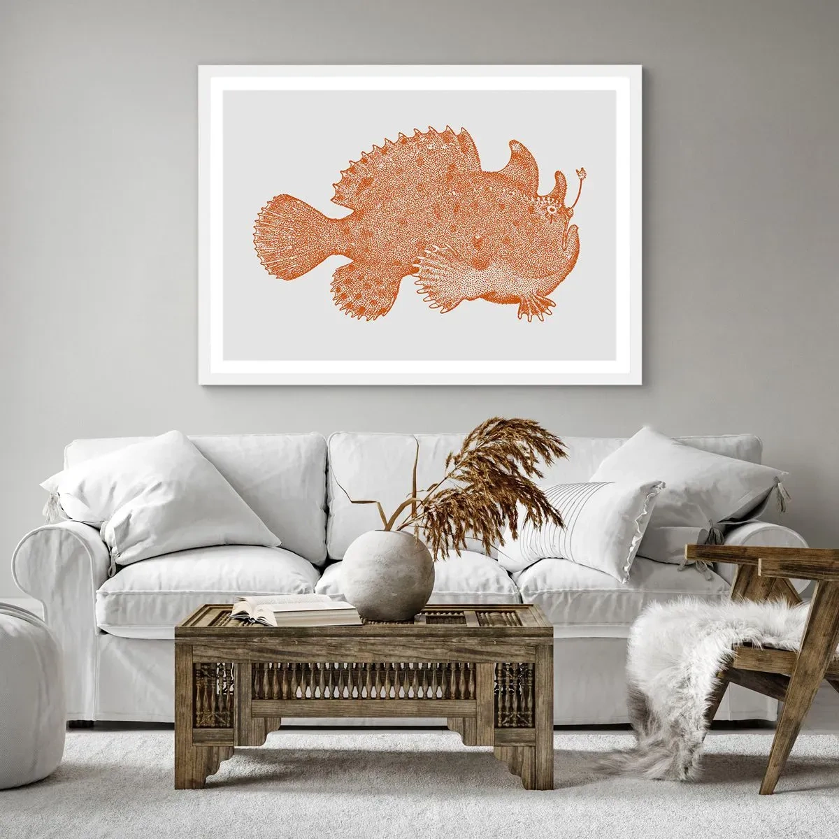 Poster in white frmae - Fish after All - 40x30 cm
