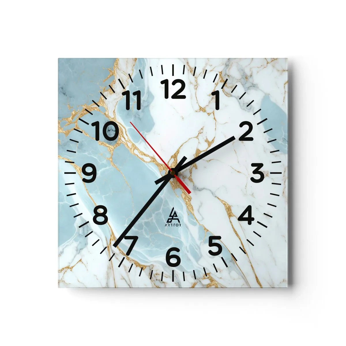 Wall clock - Clock on glass - Richness of the Stone - 30x30 cm