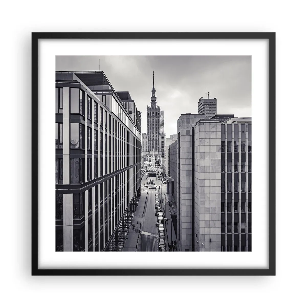 Poster in black frame - Warsaw Valley - 50x50 cm