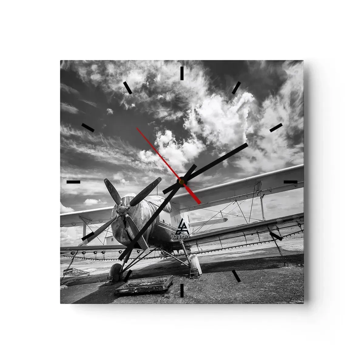 Wall clock - Clock on glass - I Can't Wait! - 30x30 cm