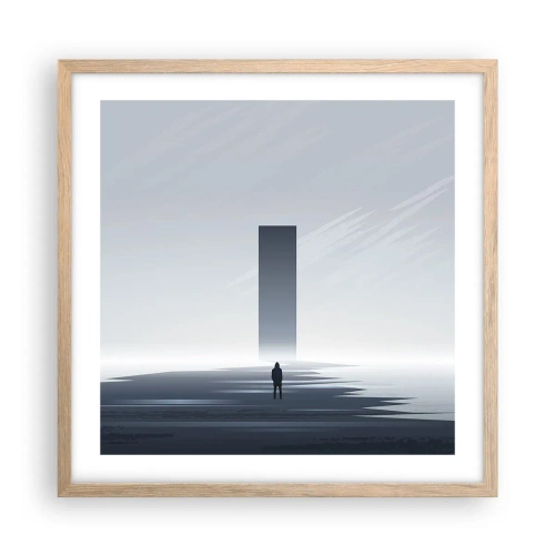 Poster in light oak frame - Opportunity or Threat? - 50x50 cm