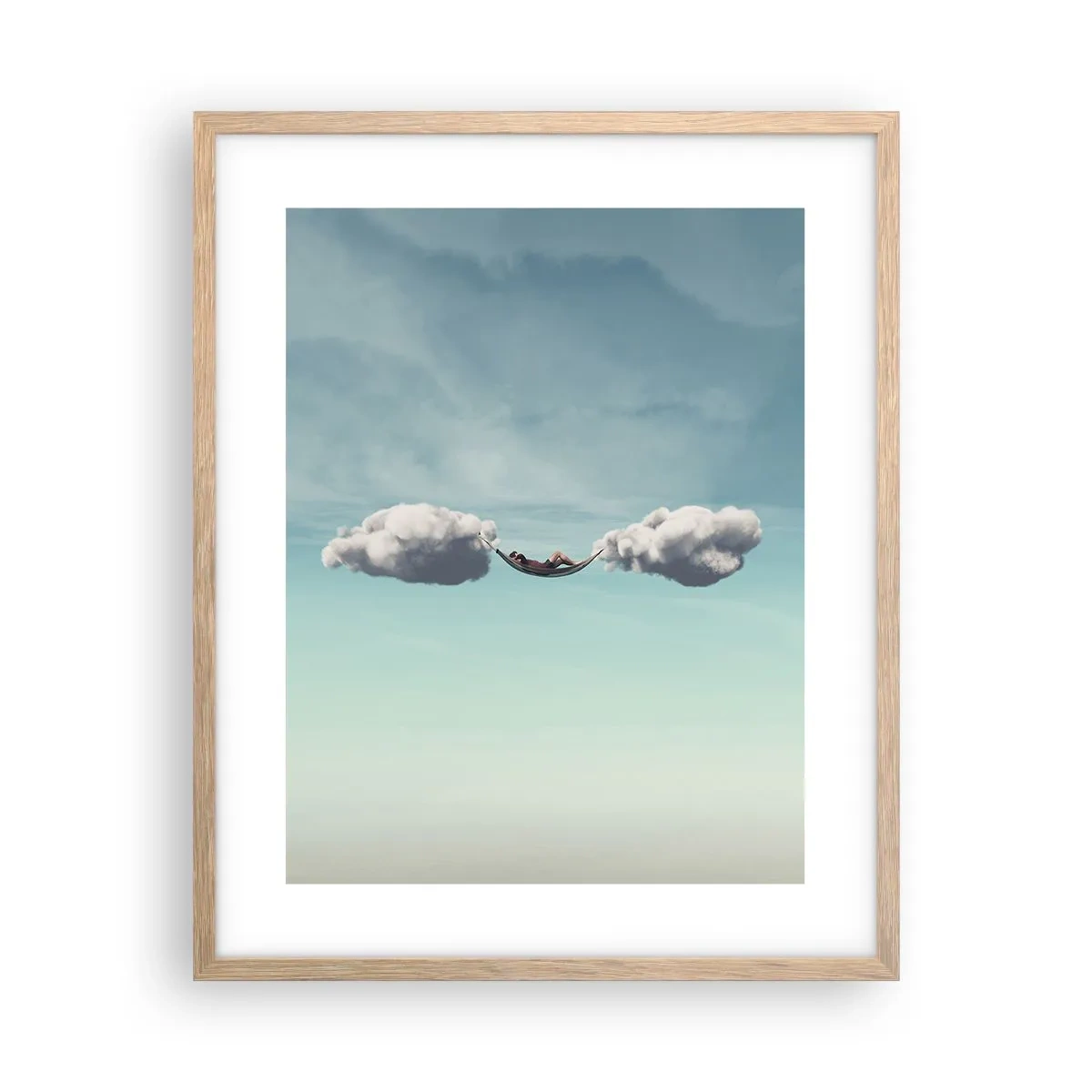 Poster in light oak frame - Blissful Moment - 40x50 cm