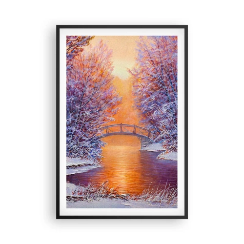 Poster in black frame - Let's Meet Here - 61x91 cm