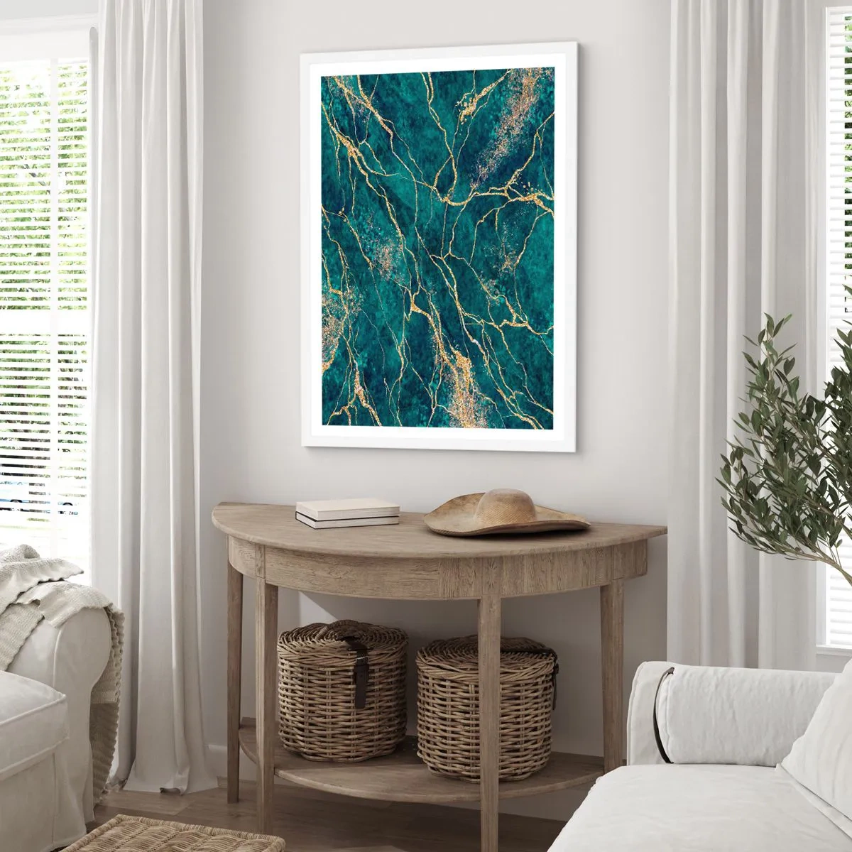 Poster in white frmae - Gold Vein - 30x40 cm