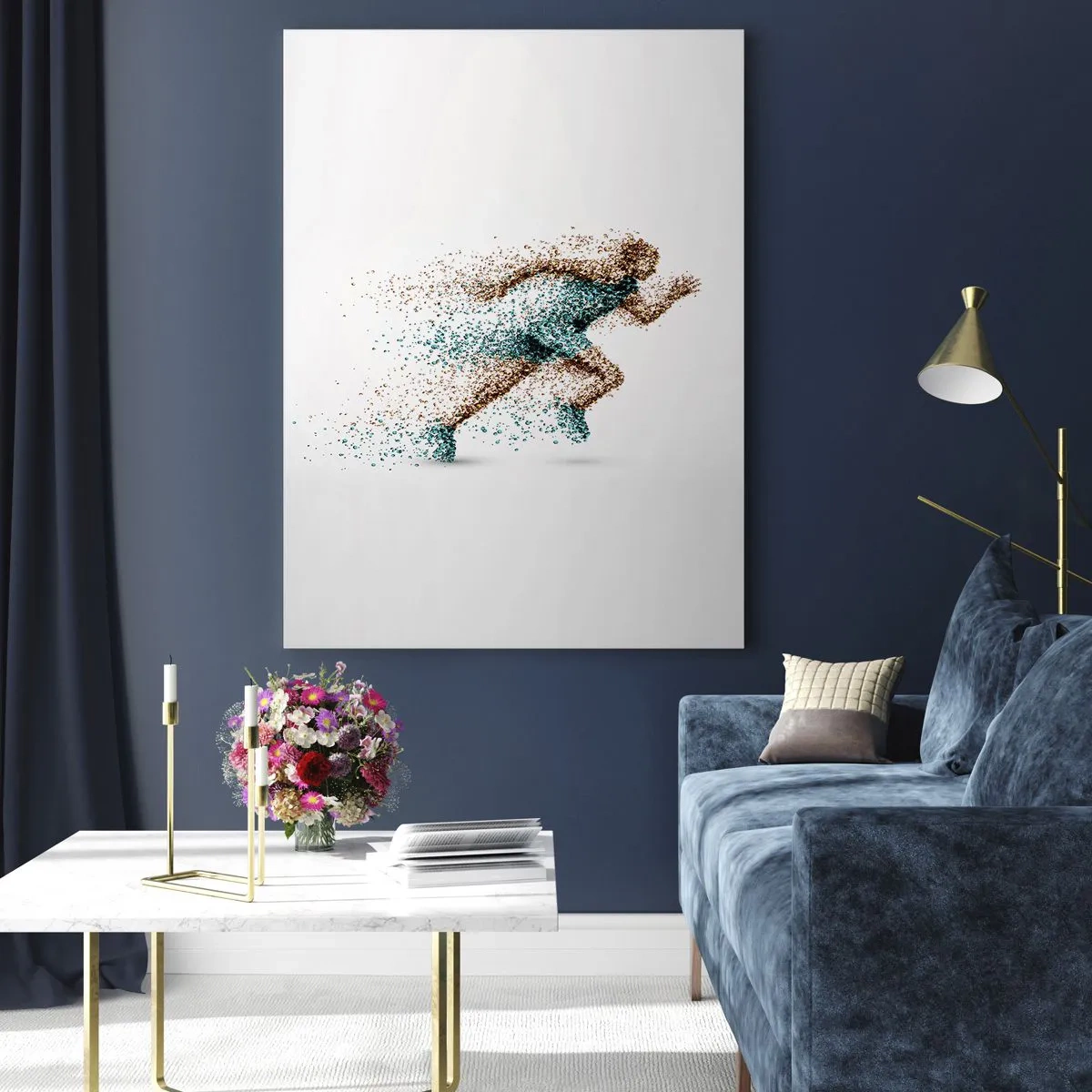 Glass picture - Life Is a Run - 80x120 cm