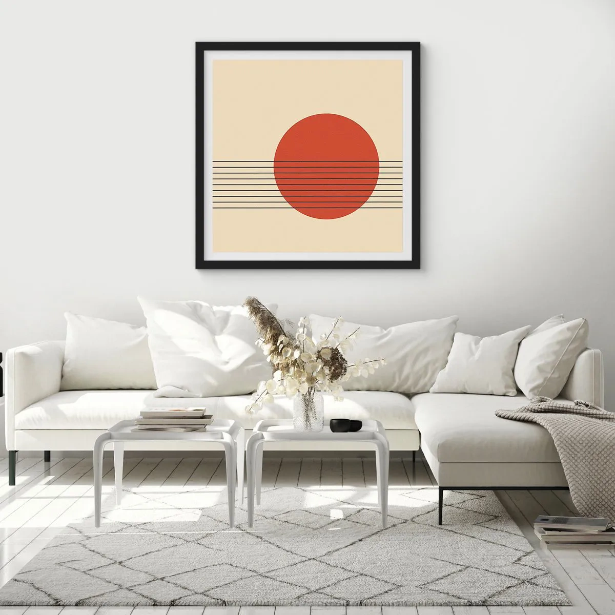 Poster in black frame - Around and Beoynd - 40x40 cm