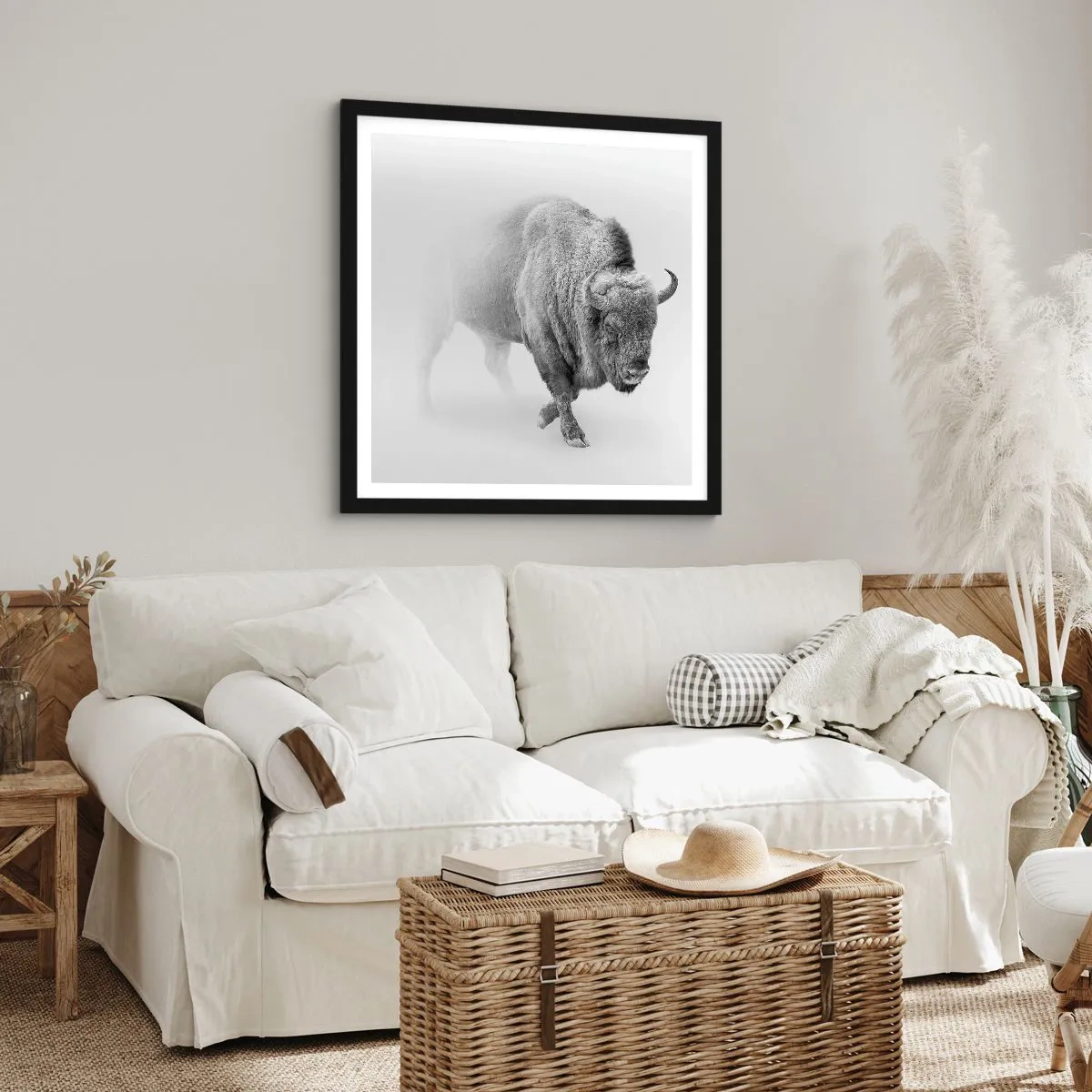 Poster in black frame - King of the Prairie - 30x30 cm