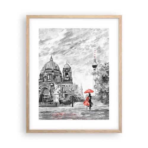 Poster in light oak frame - Berlin Encounter - 40x50 cm