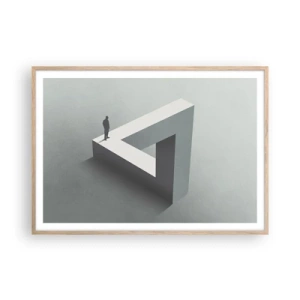 Poster in light oak frame - And Yet It Is Possible - 100x70 cm
