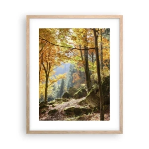 Poster in light oak frame - Time for Rest - 40x50 cm