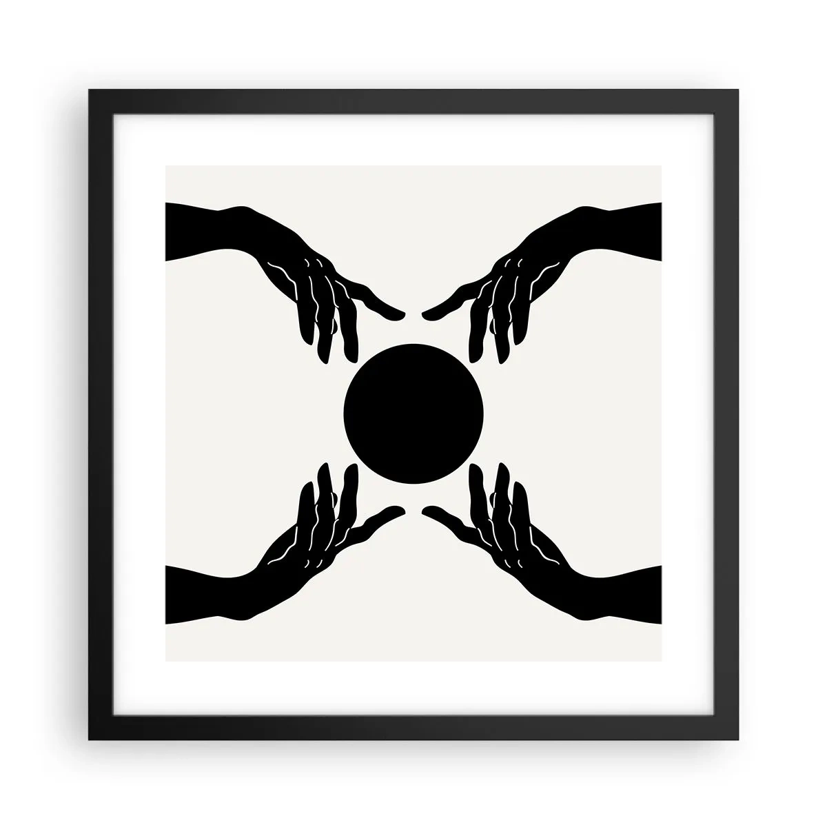 Poster in black frame - Secret Sign - 40x40 cm