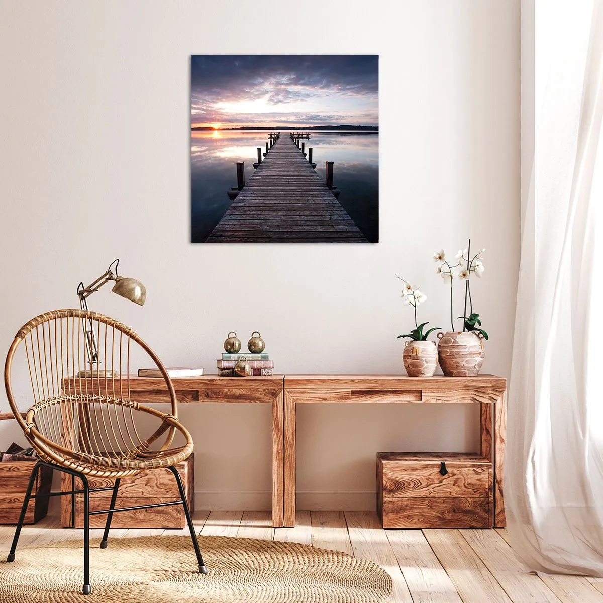 Canvas picture - Quiet Border of Night and Day - 70x70 cm