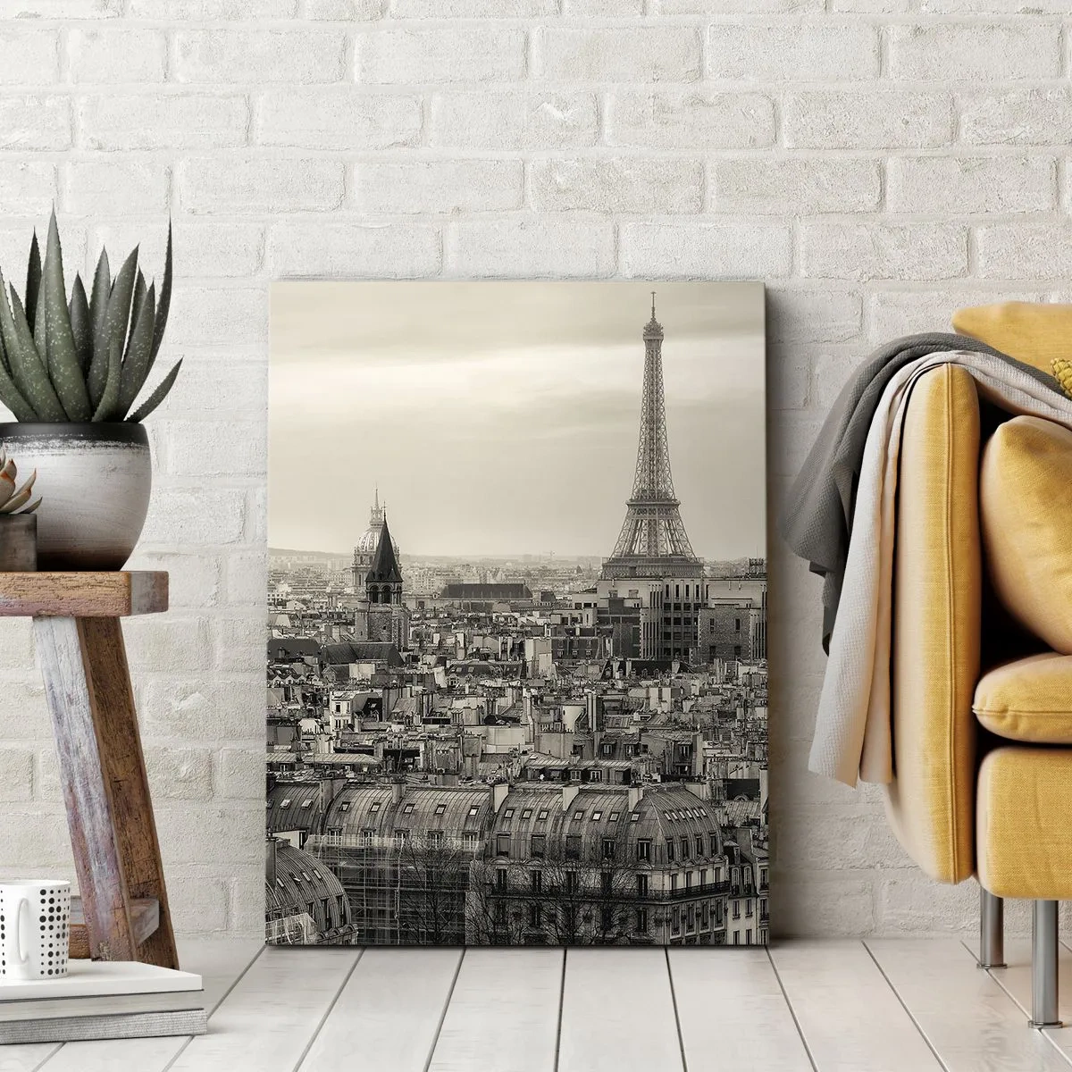 Canvas picture - Over the Roofs of Paris - 65x120 cm