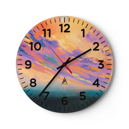 Wall clock - Clock on glass - Power of Attraction - 40x40 cm