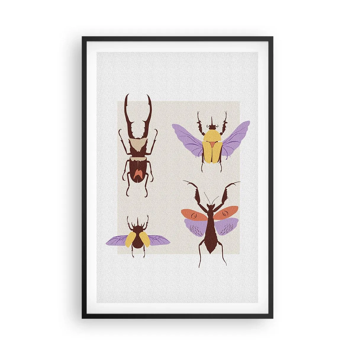 Poster in black frame - World of Insects - 61x91 cm