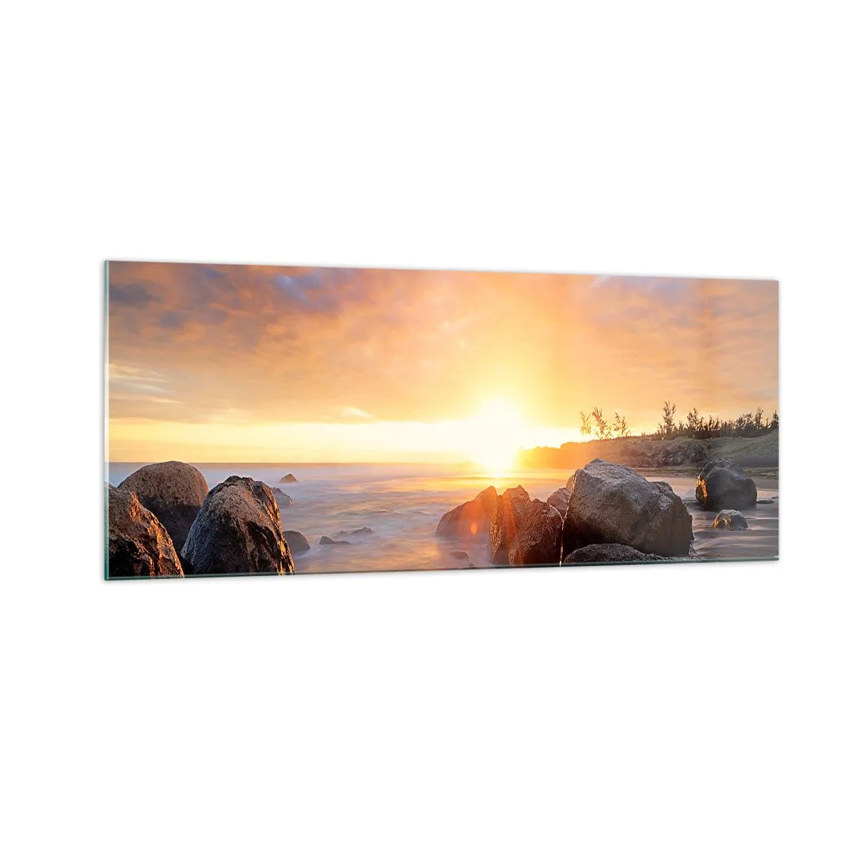 Glass picture - Shiny Breeze of the Evening - 100x40 cm