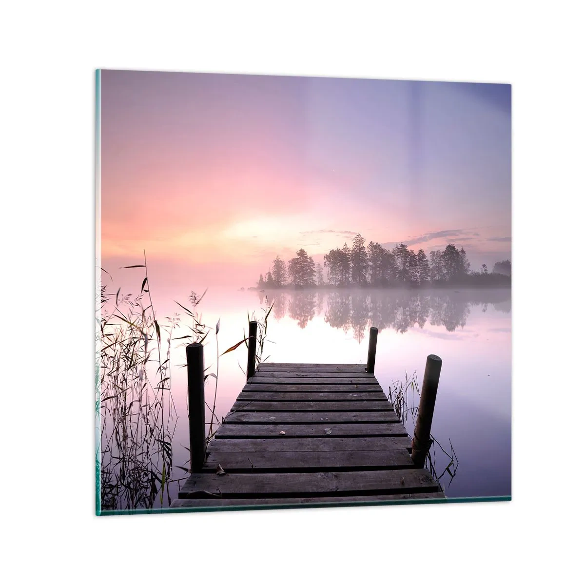Glass picture - Out from a Lilac Fog… - 30x30 cm