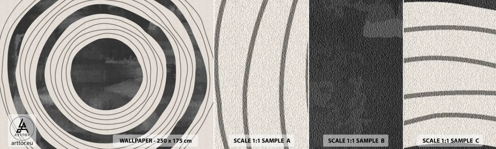Photo Wallpaper Sample Standard Eco - Heart of the Matter - Wheels, Minimalism, Aged - 100x30 cm
