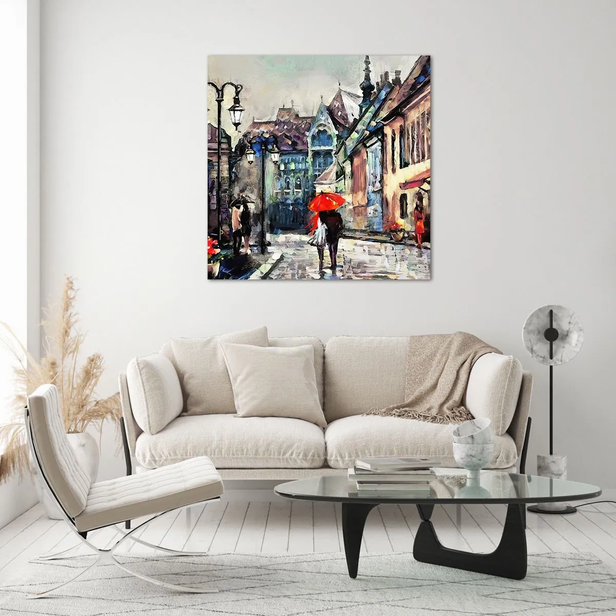 Glass picture - Rain for Two - 70x70 cm