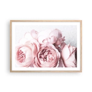 Poster in light oak frame - for the Romantics - 70x50 cm