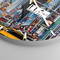 Clock face with lines