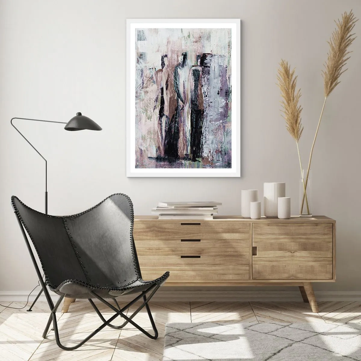 Poster in white frmae - Mysterious Trio - 40x50 cm
