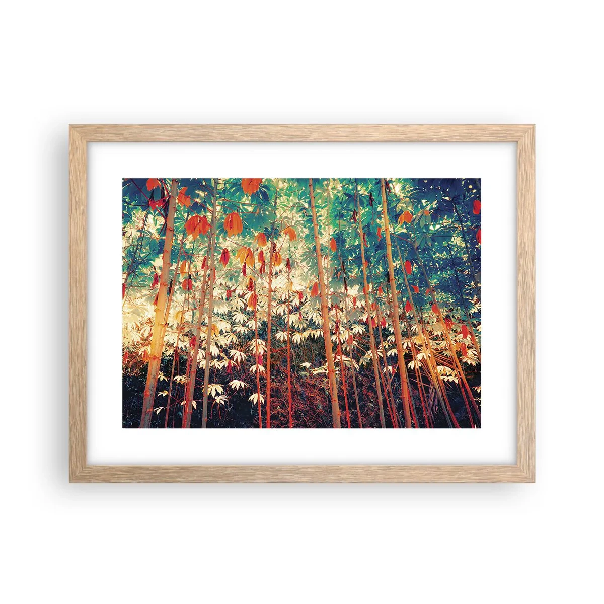 Poster in light oak frame - Secret Life of Leaves - 40x30 cm