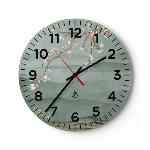 Wall clock - Clock on glass - Spring, It Is You - 30x30 cm
