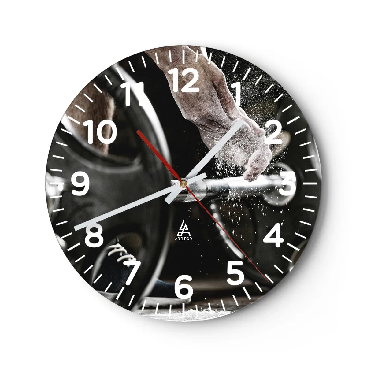 Wall clock - Clock on glass - Challenge Accepted! - 40x40 cm