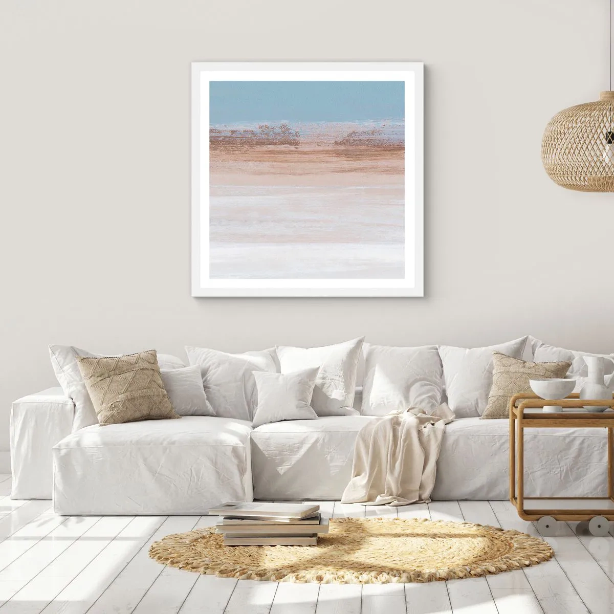 Poster in white frmae - Ambiguous Landscape - 50x50 cm