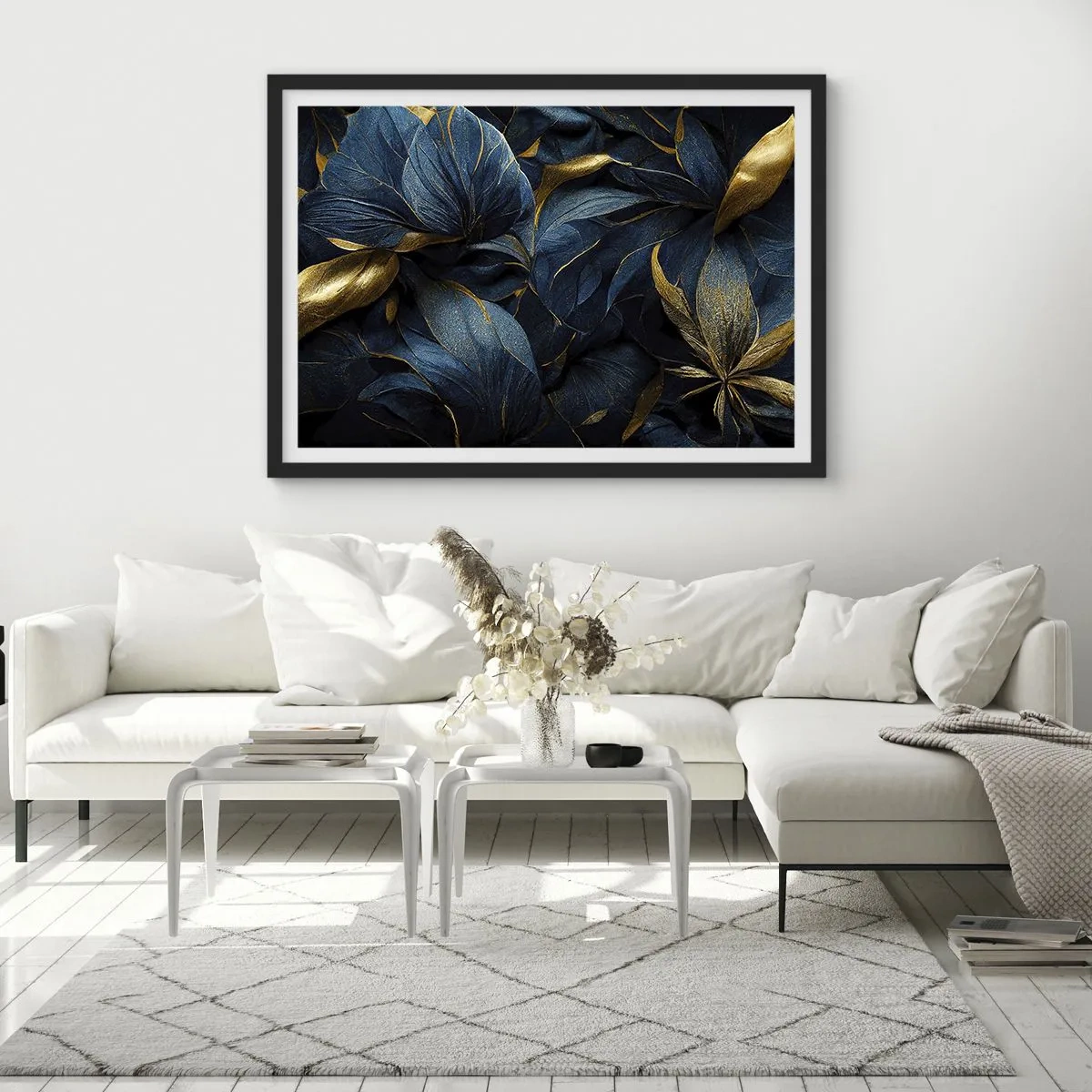 Poster in black frame - Lined with Gold - 70x50 cm