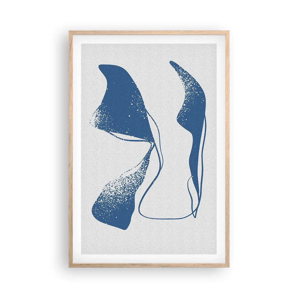 Poster in light oak frame - Abstract with Wings - 61x91 cm