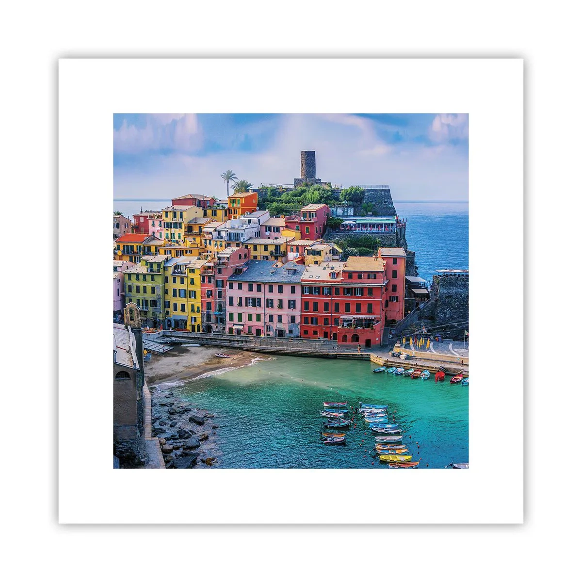 Poster - Magical Mediterranean Town - 30x30 cm