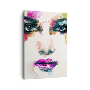 Canvas picture - Portrait Painted by a Rainbow - 50x70 cm