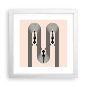 Poster in white frmae - Upside Down - 30x30 cm